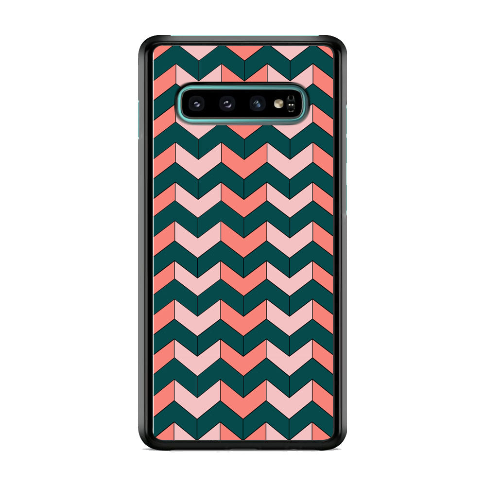 Chevron Arrow Soft And Green Colours Samsung Galaxy S10 Case
