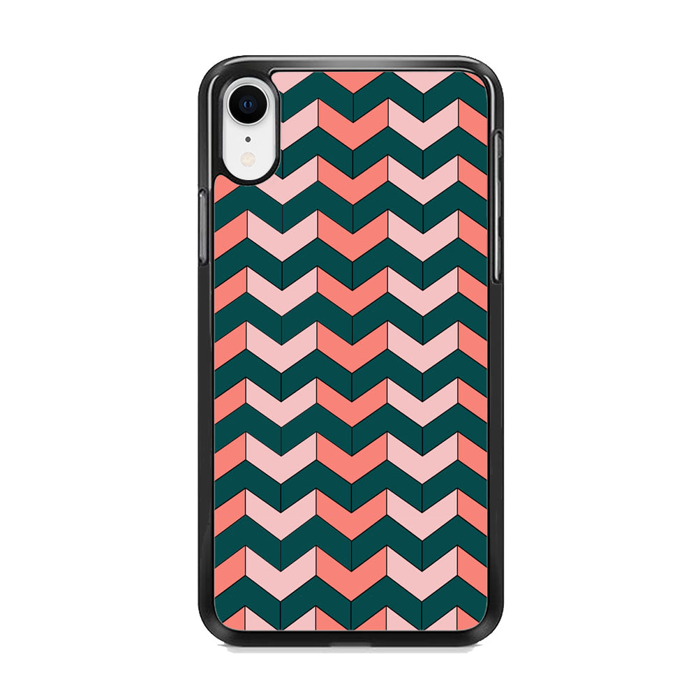 Chevron Arrow Soft And Green Colours iPhone XR Case
