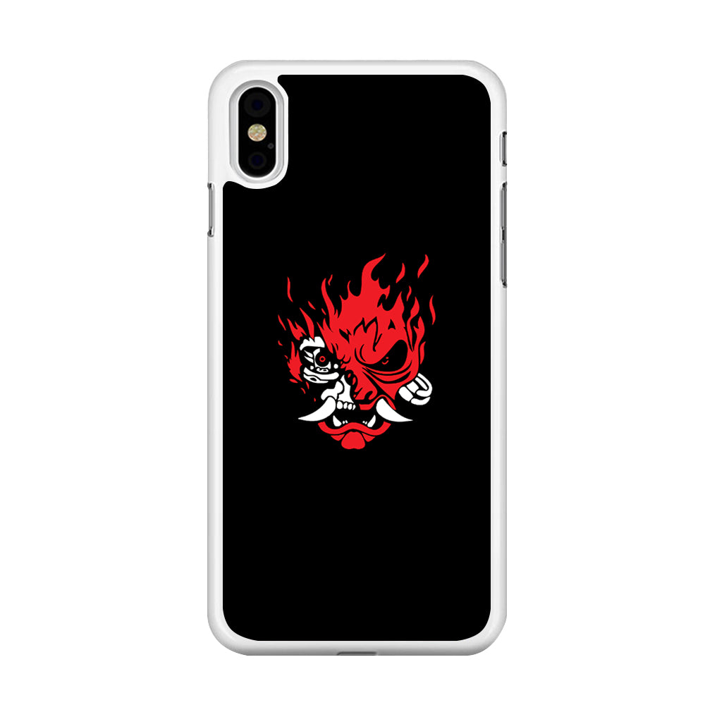 Cyberpunk Logo Black iPhone Xs Case