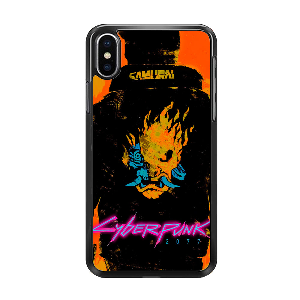 Cyberpunk Samurai Paint Art iPhone Xs Case