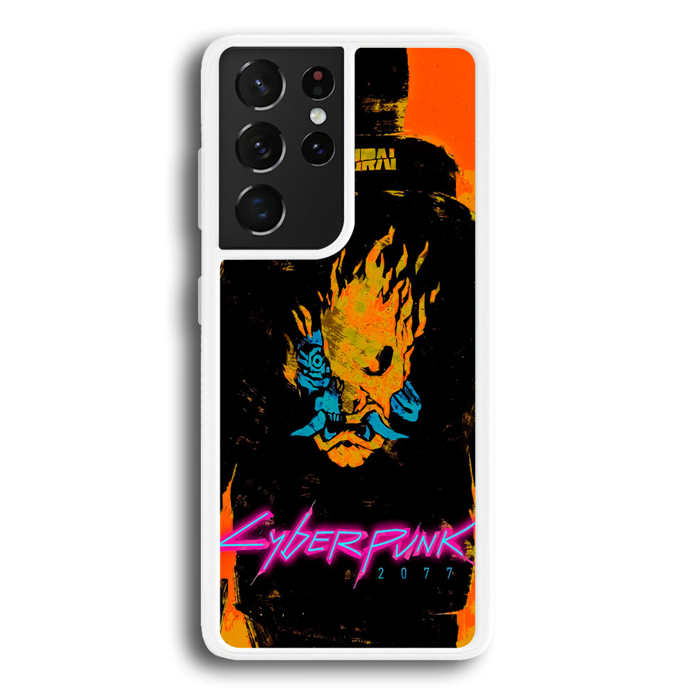 Cyberpunk Samurai Paint Art Samsung Galaxy S21 Ultra Case