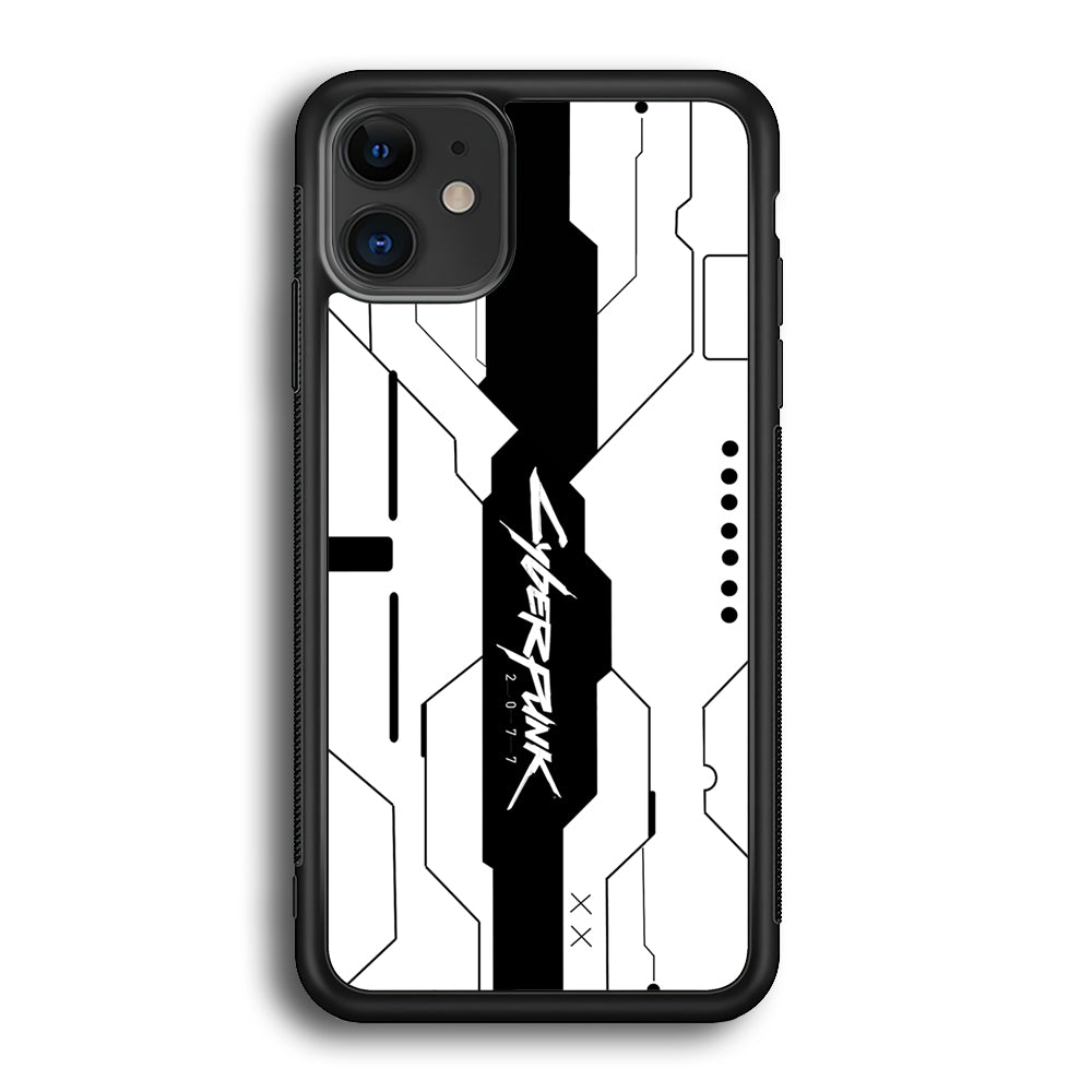 Cyberpunk White Pattern iPhone 12 Case