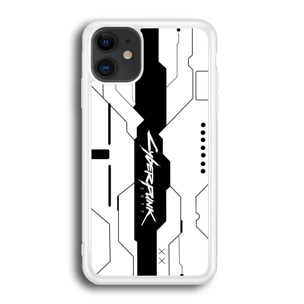 Cyberpunk White Pattern iPhone 12 Case