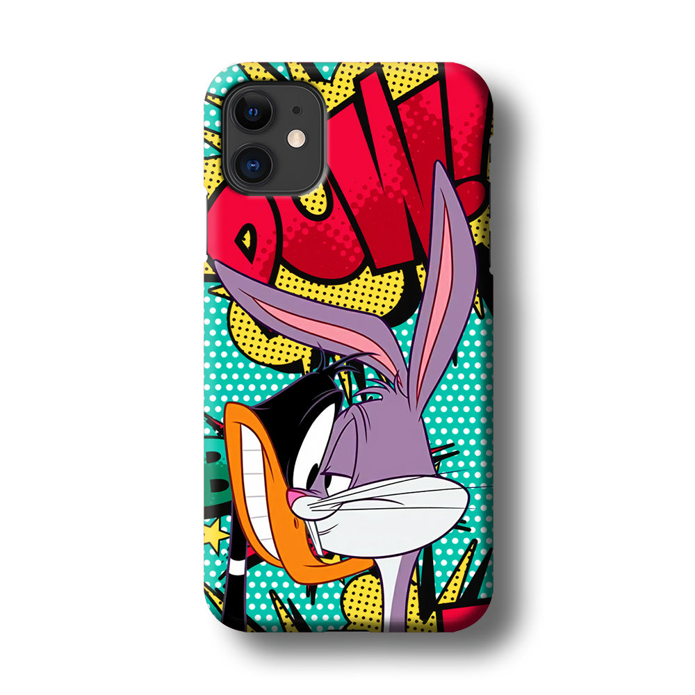 Daffy Duck Versus Bugs Bunny Battle iPhone 11 Case