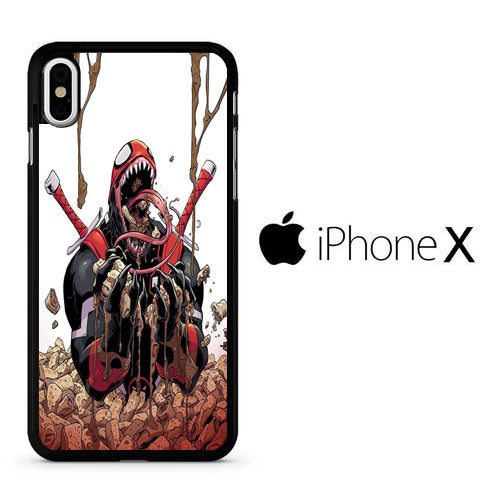 Deadpool Venom Eat Sereal iPhone X Case