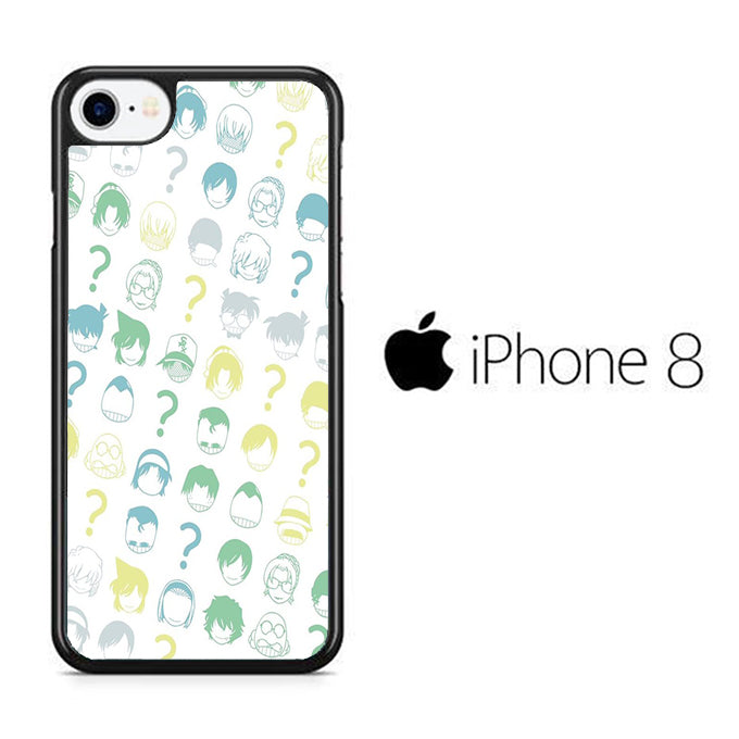 Detective Conan White Doodle iPhone 8 Case