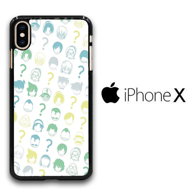 Detective Conan White Doodle iPhone X Case