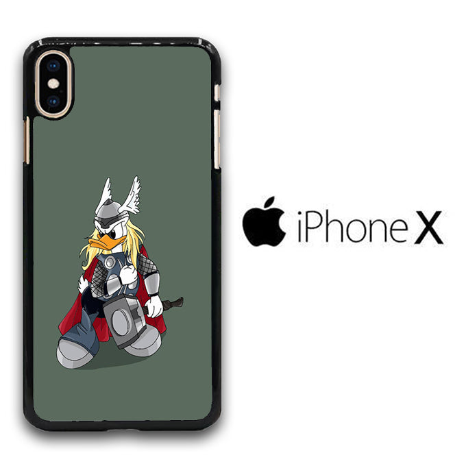 Donald Duck Thor And Hammer iPhone X Case
