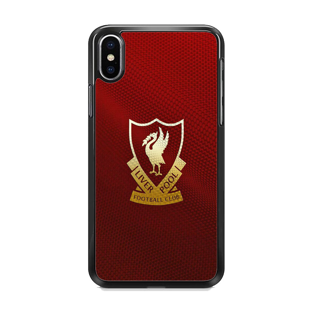 FC Liverpool Red Carbon Logo iPhone Xs Case