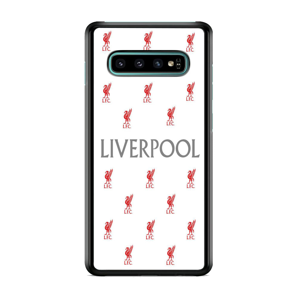 FC Liverpool White Doodle Logo Samsung Galaxy S10 Case