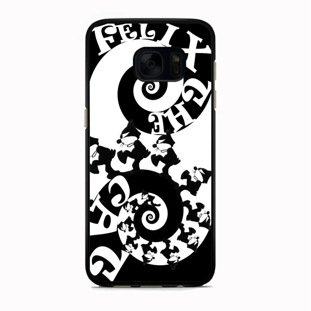 Felix The Cat Black White Samsung Galaxy S7 Edge Case