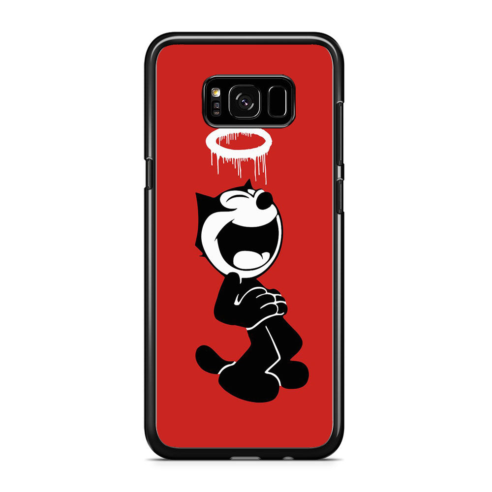 Felix The Cat Laugh Maroon Samsung Galaxy S8 Case