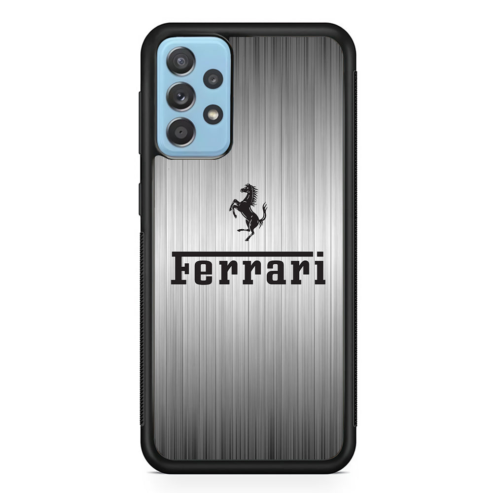 Ferrari Silver Grey Samsung Galaxy A72 Case - Ezzystore