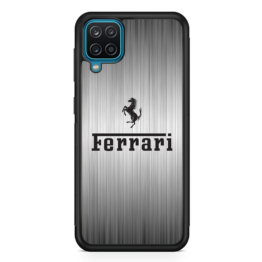 Ferrari Silver Grey Samsung Galaxy A12 Case - Ezzystore