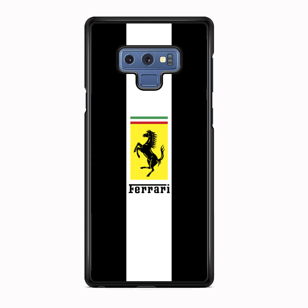 Ferrari Stripe White Samsung Galaxy Note 9 Case - Ezzystore
