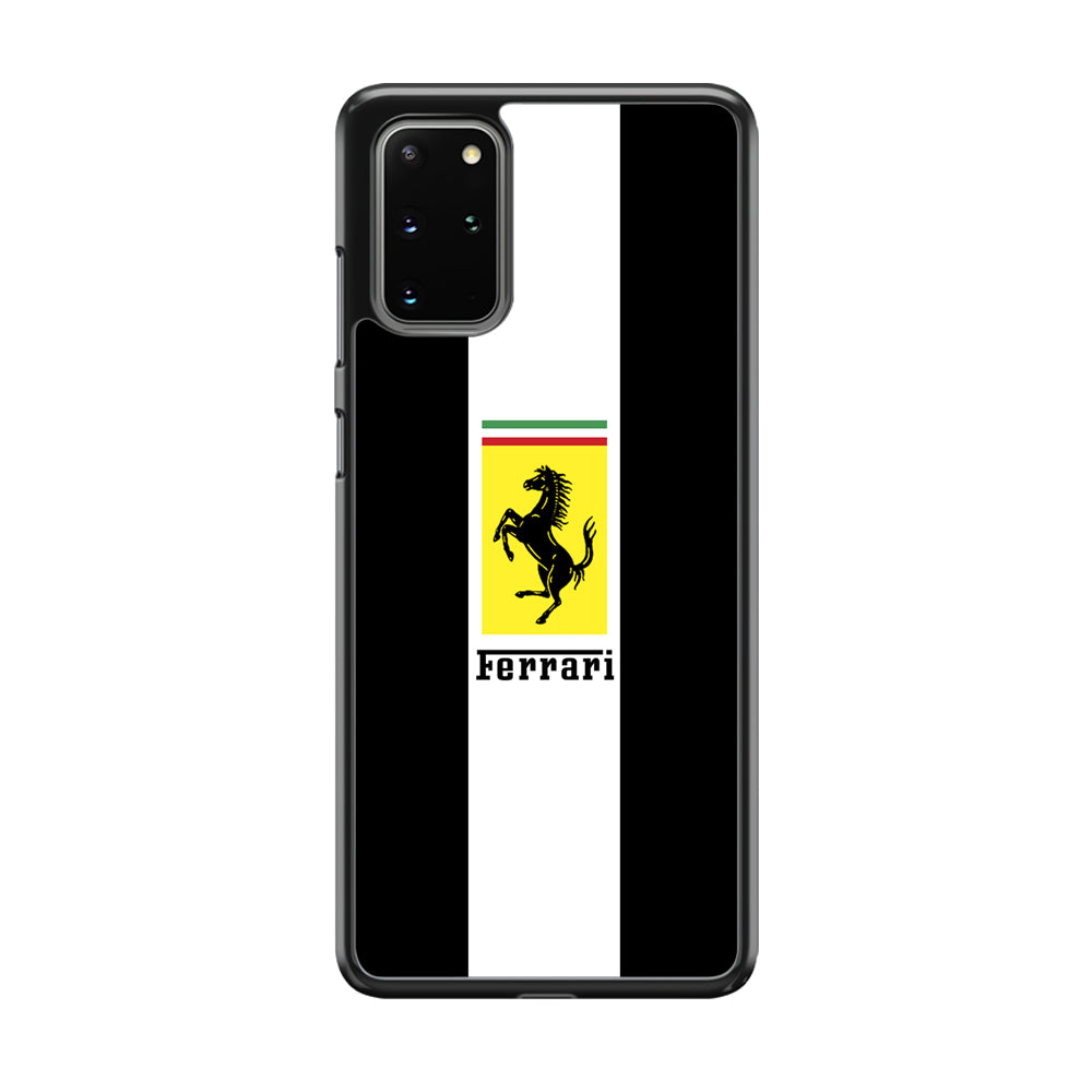 Ferrari Stripe White Samsung Galaxy S20 Plus Case - Ezzystore