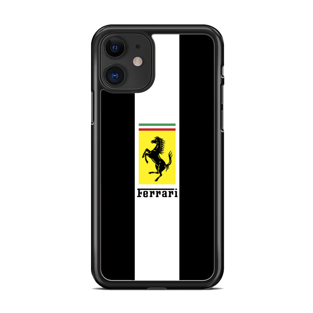 Ferrari Stripe White iPhone 11 Case - Ezzystore