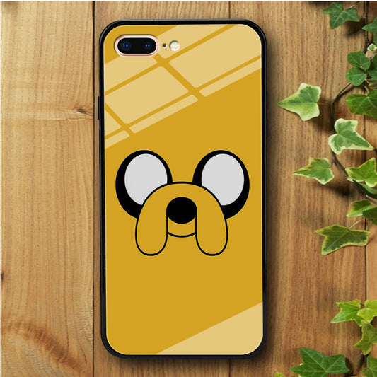 Finn And Jake Yellow iPhone 7 Plus Tempered Glass Case