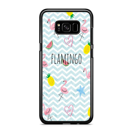 Flamingo Blue Chevron Samsung Galaxy S8 Case - ezzyst