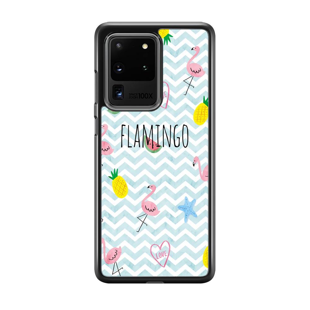 Flamingo Blue Chevron Samsung Galaxy S20 Ultra Case - ezzyst