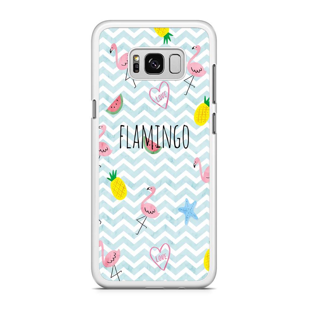 Flamingo Blue Chevron Samsung Galaxy S8 Case - ezzyst