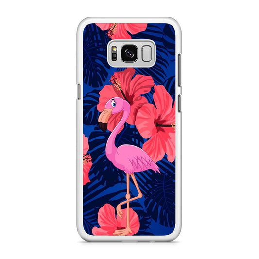 Flamingo Hibiscus Flowers Samsung Galaxy S8 Plus Case - ezzyst