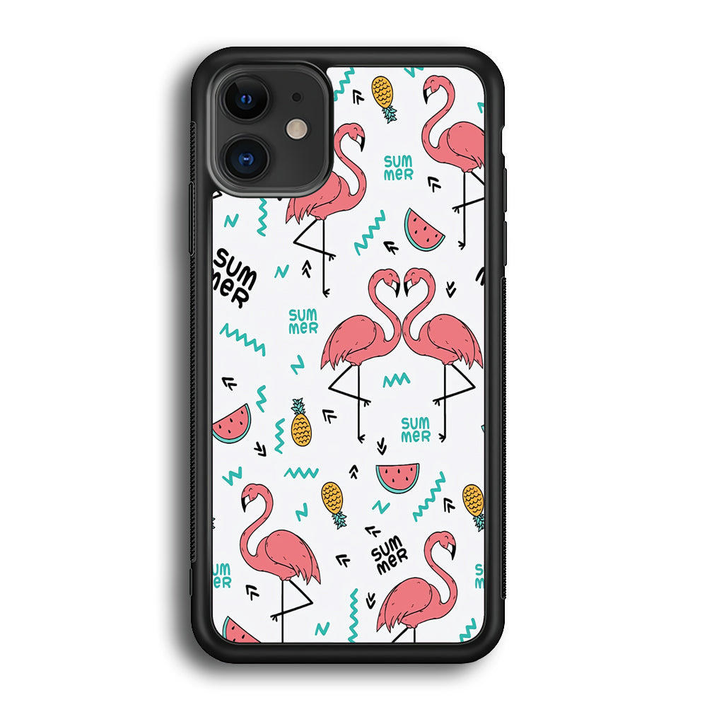 Flamingo Summer  iPhone 12 Case