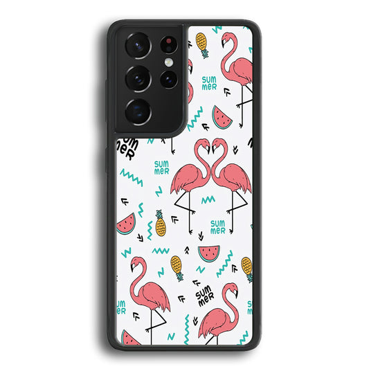 Flamingo Summer Samsung Galaxy S21 Ultra Case - Ezzystore