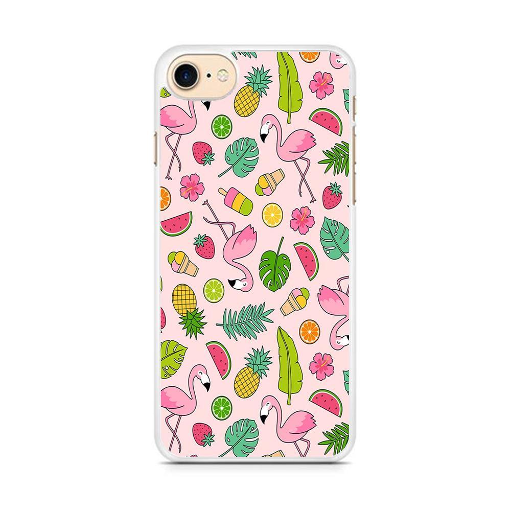 Flamingo Summer Fruit iPhone 8 Case - ezzyst