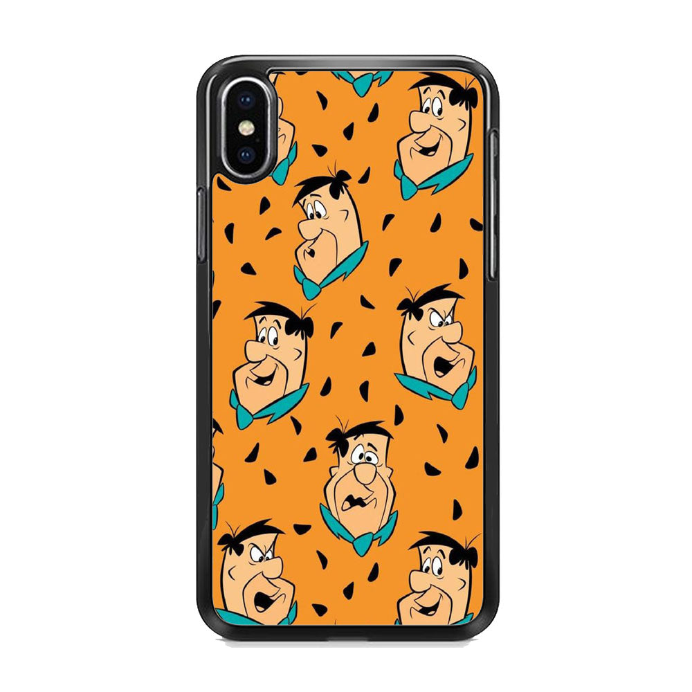 Flintstone Fred Doodle Emoji iPhone Xs Case