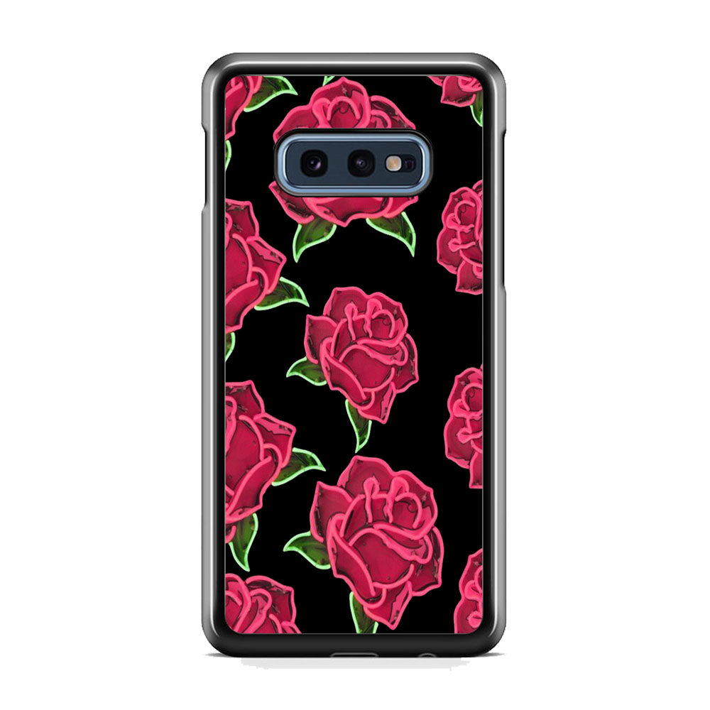 Flowers Rose Light Neon Samsung Galaxy 10e Case