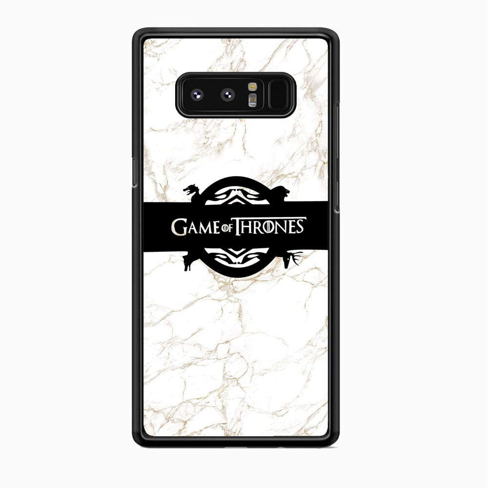 Game Of Thrones Logo White Marble Samsung Galaxy Note 8 Case