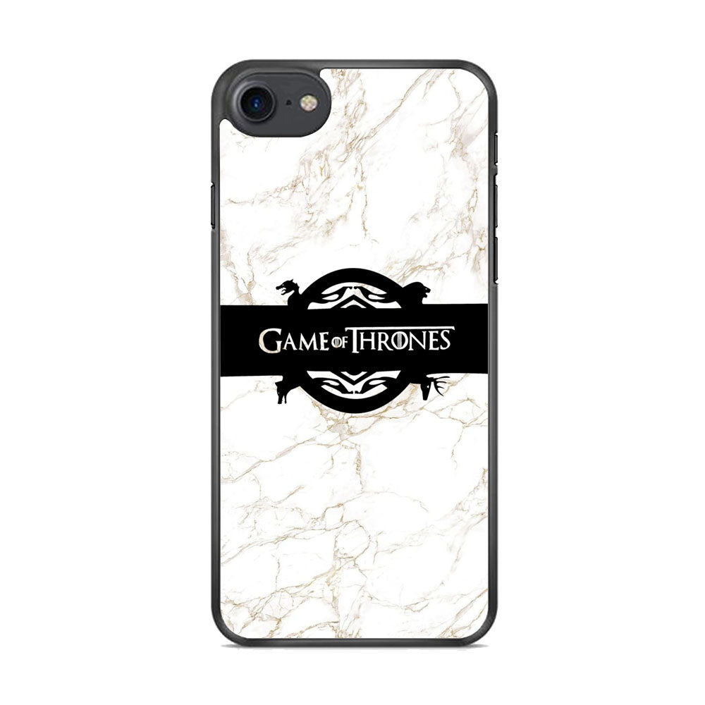 Game Of Thrones Logo White Marble iPhone 8 Case
