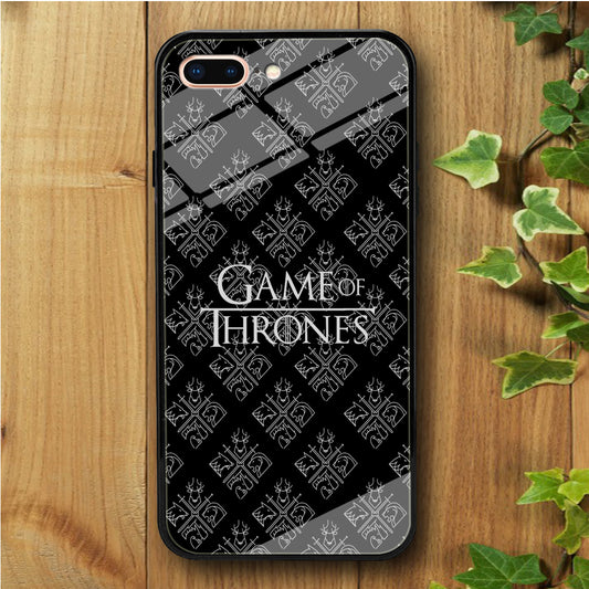 Game of Thrones Black Doodle iPhone 7 Plus Tempered Glass Case