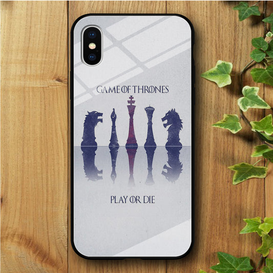 Game of Thrones Chess iPhone Xs Tempered Glass Case