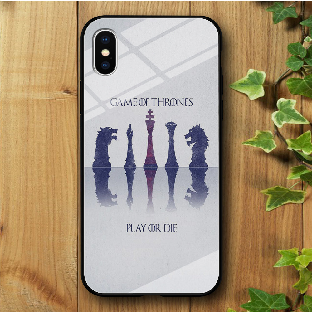 Game of Thrones Chess iPhone Xs Tempered Glass Case