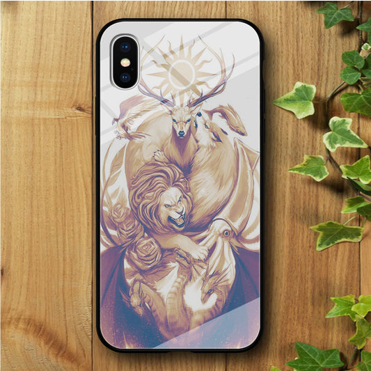 Game of Thrones Gold iPhone Xs Tempered Glass Case