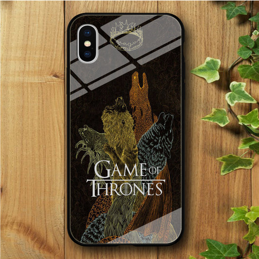 Game of Thrones Kings iPhone Xs Tempered Glass Case