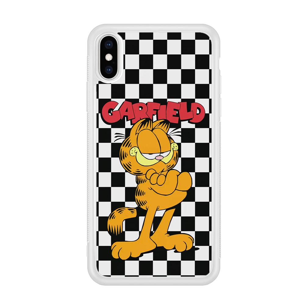 Garfield Cube Black Nad White iPhone XS Case