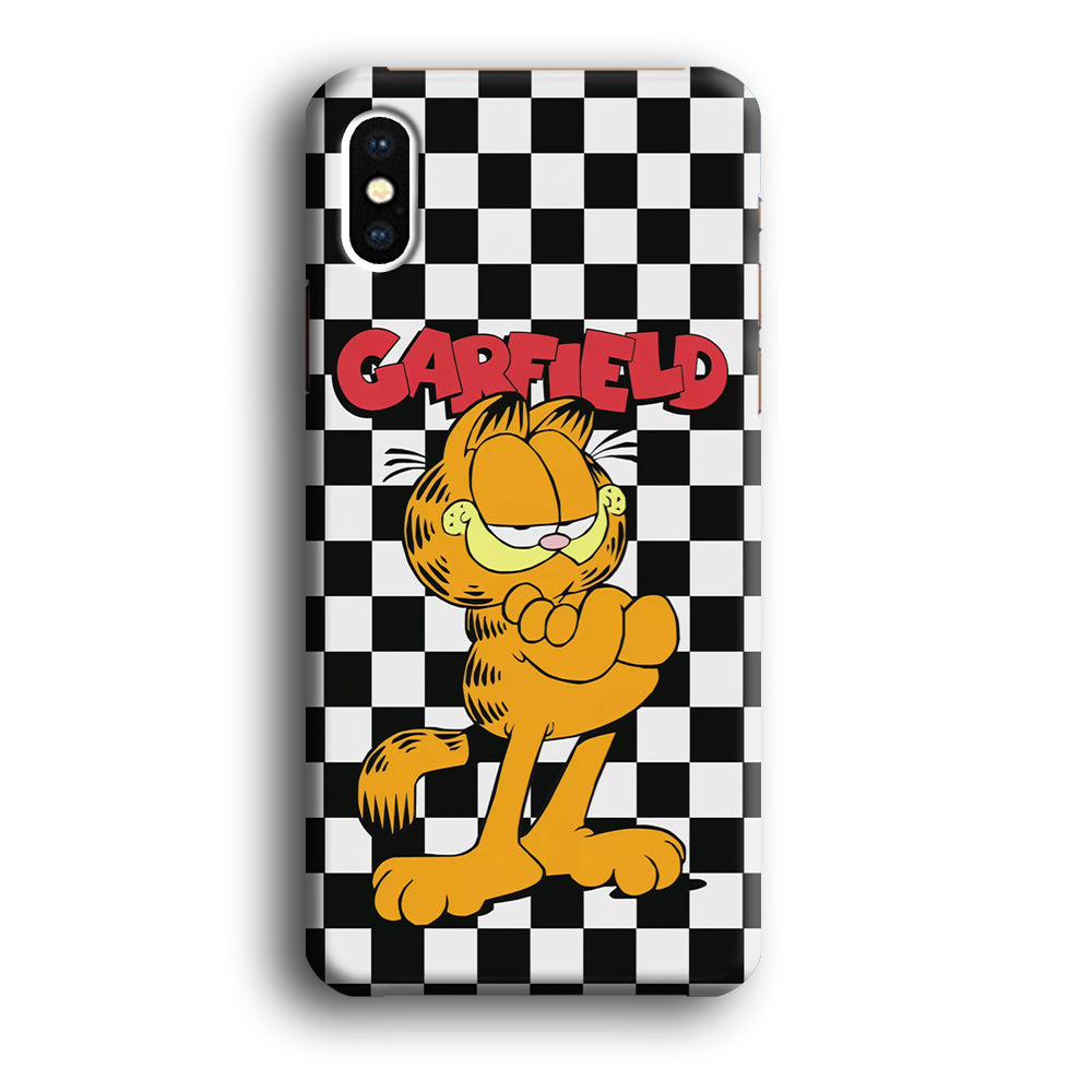 Garfield Cube Black Nad White iPhone XS Case