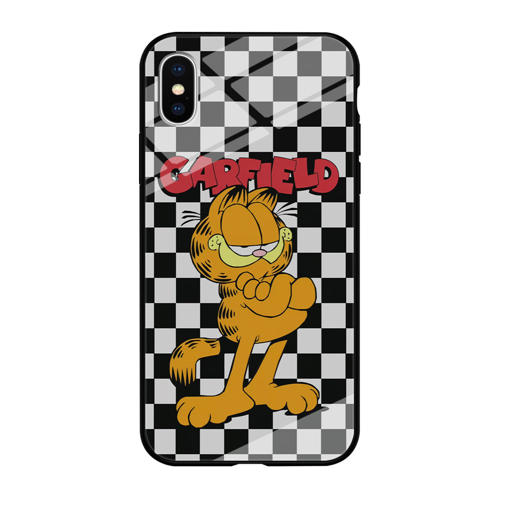 Garfield Cube Black Nad White iPhone XS Case