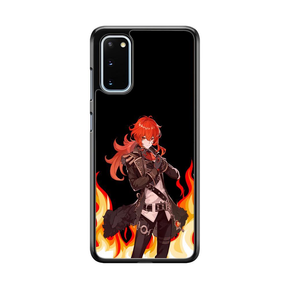 Genshin Impact Diluc Pyro Element Samsung Galaxy S20 Case - ezzyst