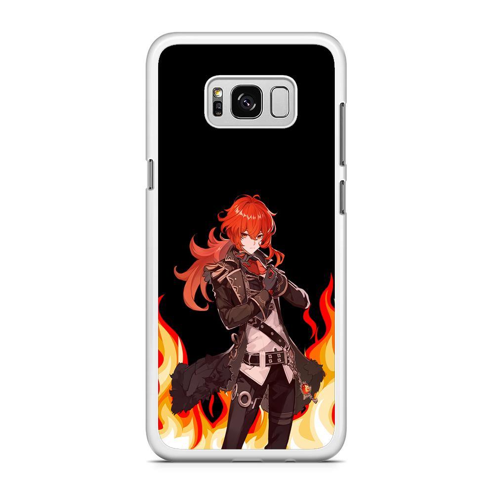 Genshin Impact Diluc Pyro Element Samsung Galaxy S8 Plus Case ezzyst