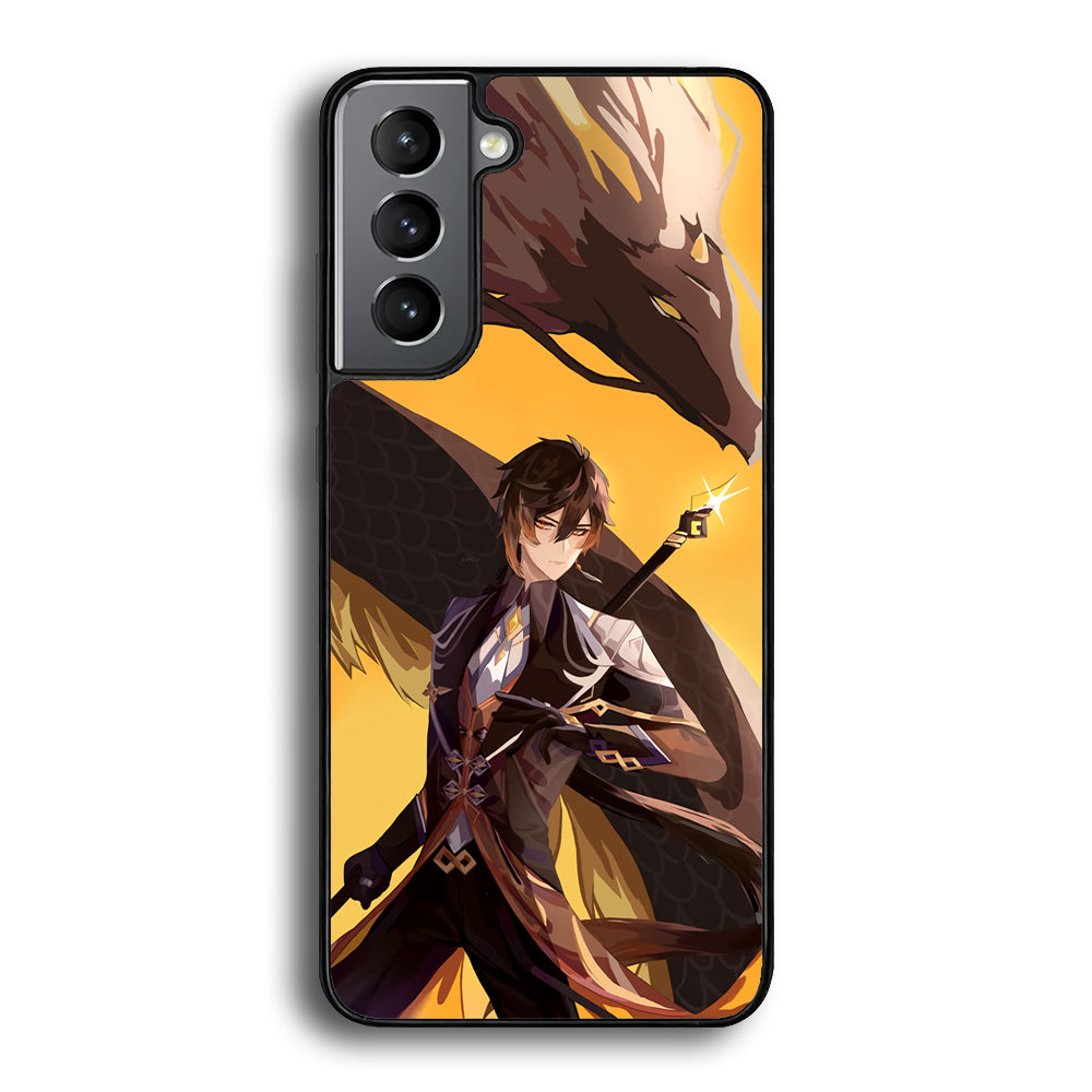 Genshin Impact Zhongli Geo Element Samsung Galaxy S21 Plus Case