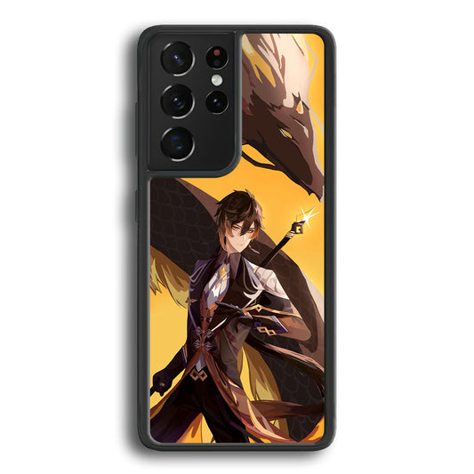 Genshin Impact Zhongli Geo Element Samsung Galaxy S21 Ultra Case - Ezzystore