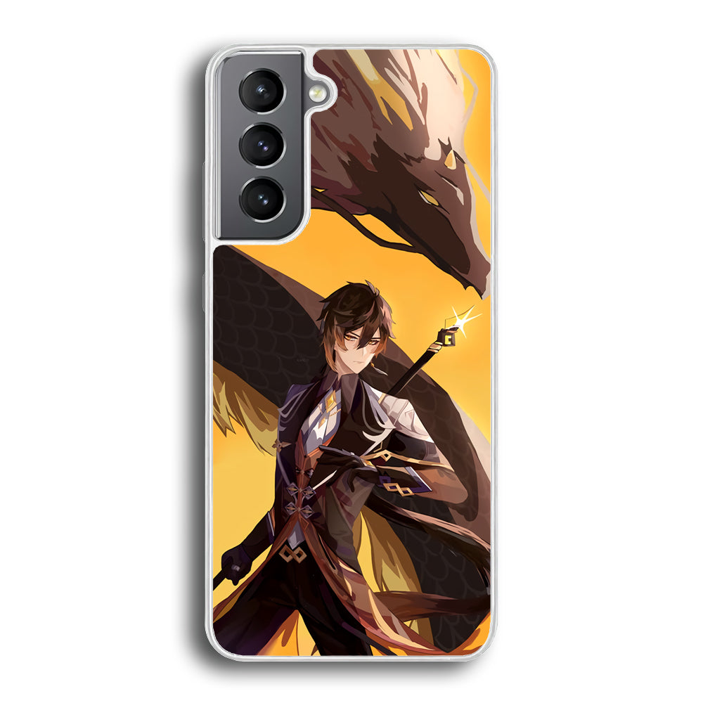 Genshin Impact Zhongli Geo Element Samsung Galaxy S21 Plus Case