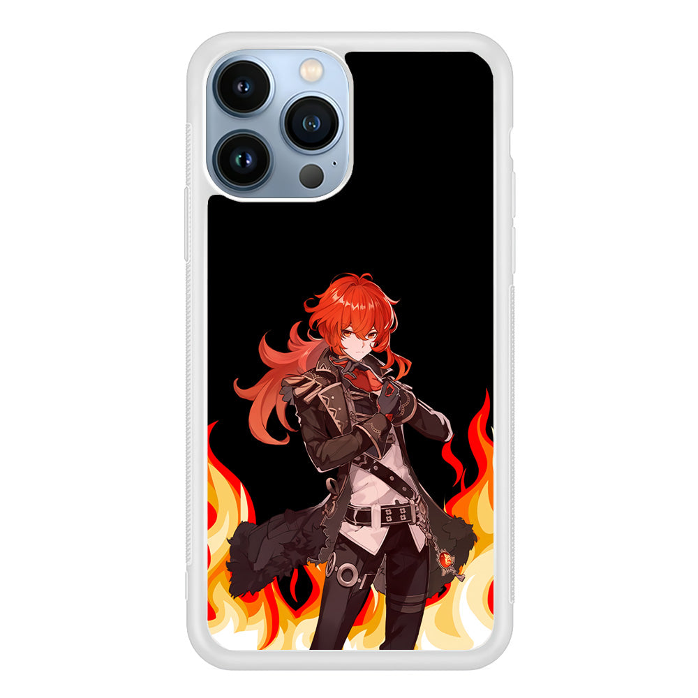 Genshin Impact Diluc Pyro Element iPhone 13 Pro Case