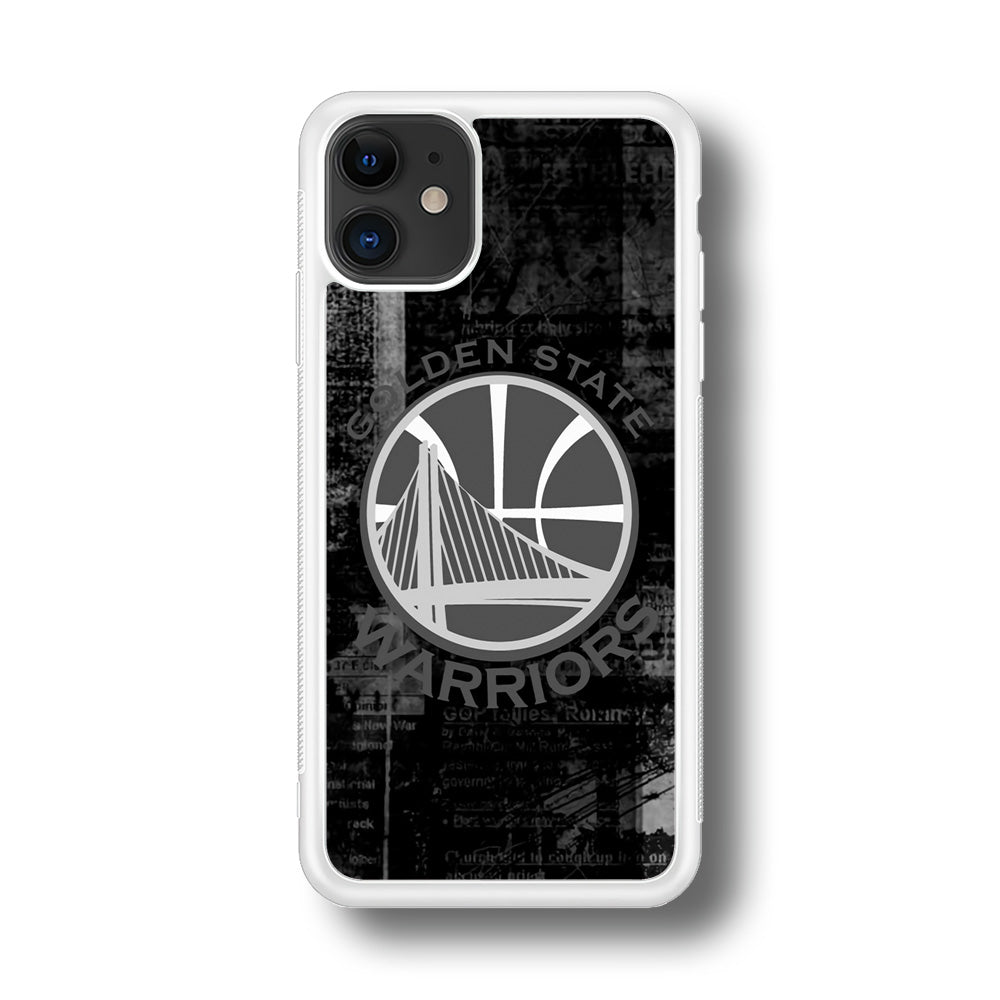 Golden State Warriors Grey Word Abstract iPhone 11 Case