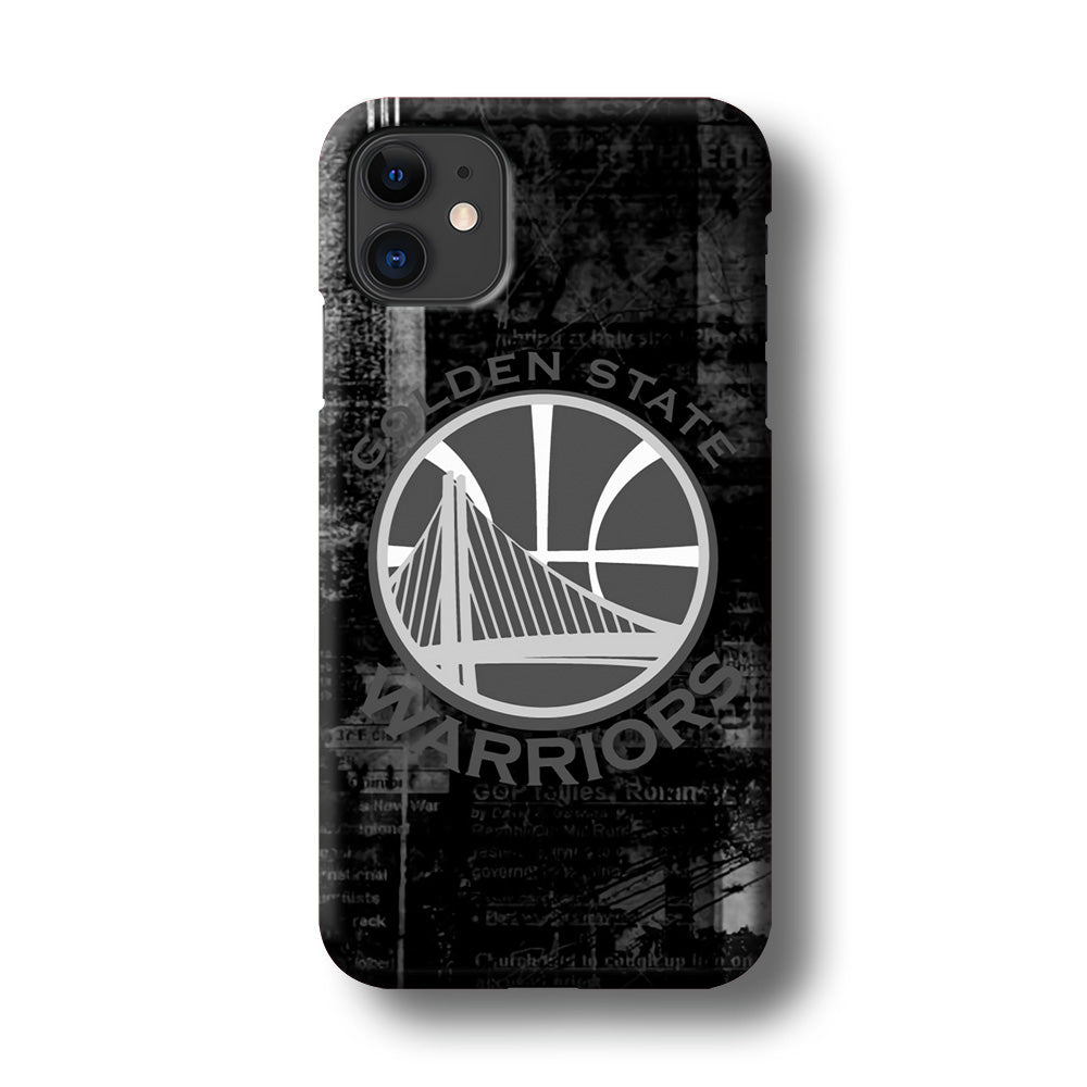 Golden State Warriors Grey Word Abstract iPhone 11 Case