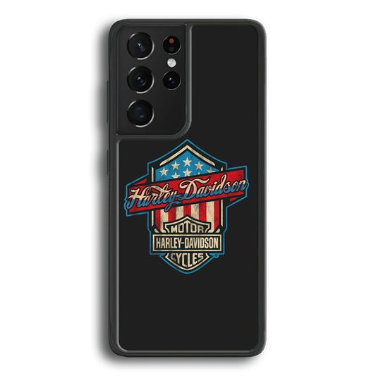 Harley Davidson Emblem Grey Logo Samsung Galaxy S21 Ultra Case - Ezzystore
